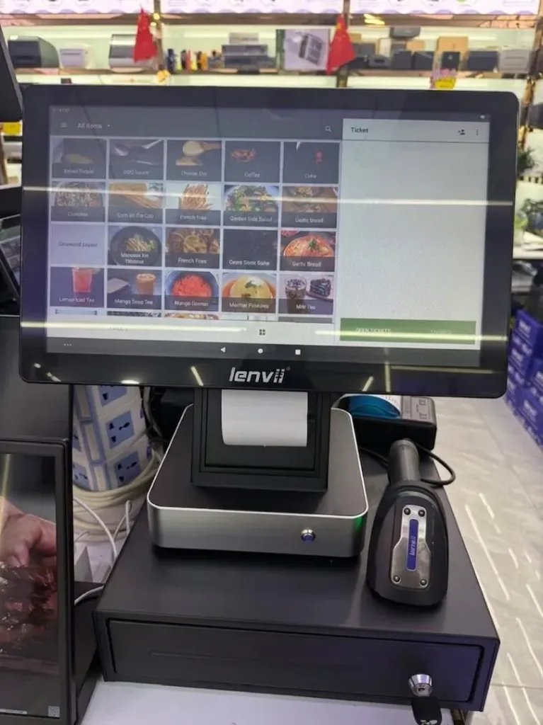 Terminal de Point de Vente (POS) Intelligent Lenvii avec Imprimante Intégrée